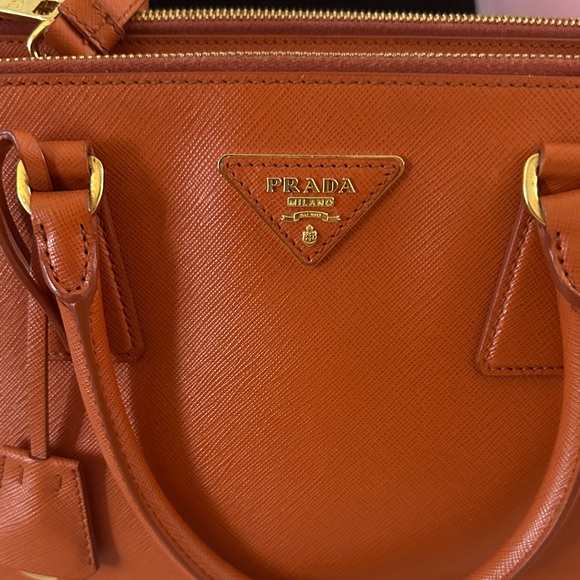 Authentic Prada Vibrant Orange Satchel - Picture 2 of 16